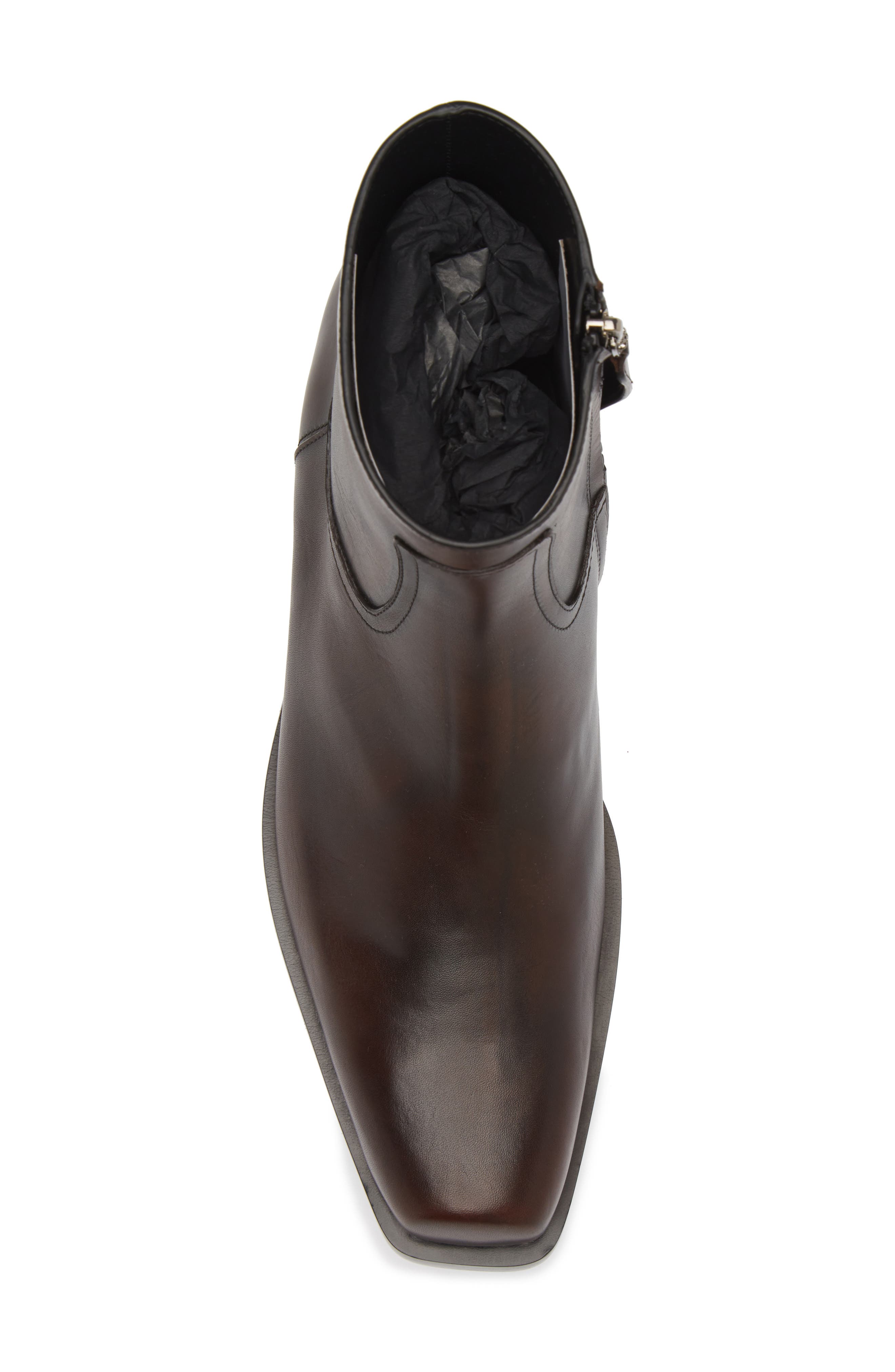 Medusa Leather Boot, Alternate, color, EBONY- RUTHENIUM