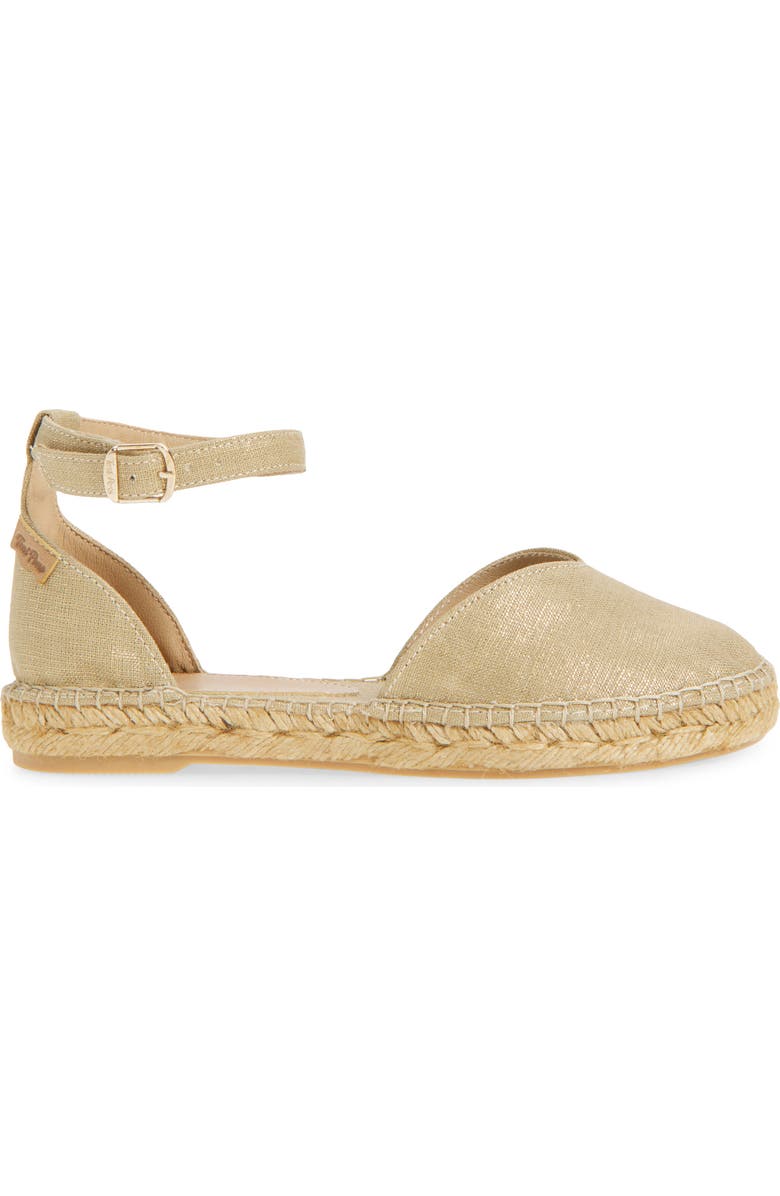 Toni Pons Flora Espadrille Flat, Alternate, color, Natural Platinum