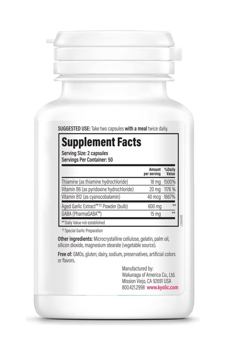 Aged Garlic Extract Formula 101, Stress and Fatigue Relief, 100 capsules., Alternate, color, None