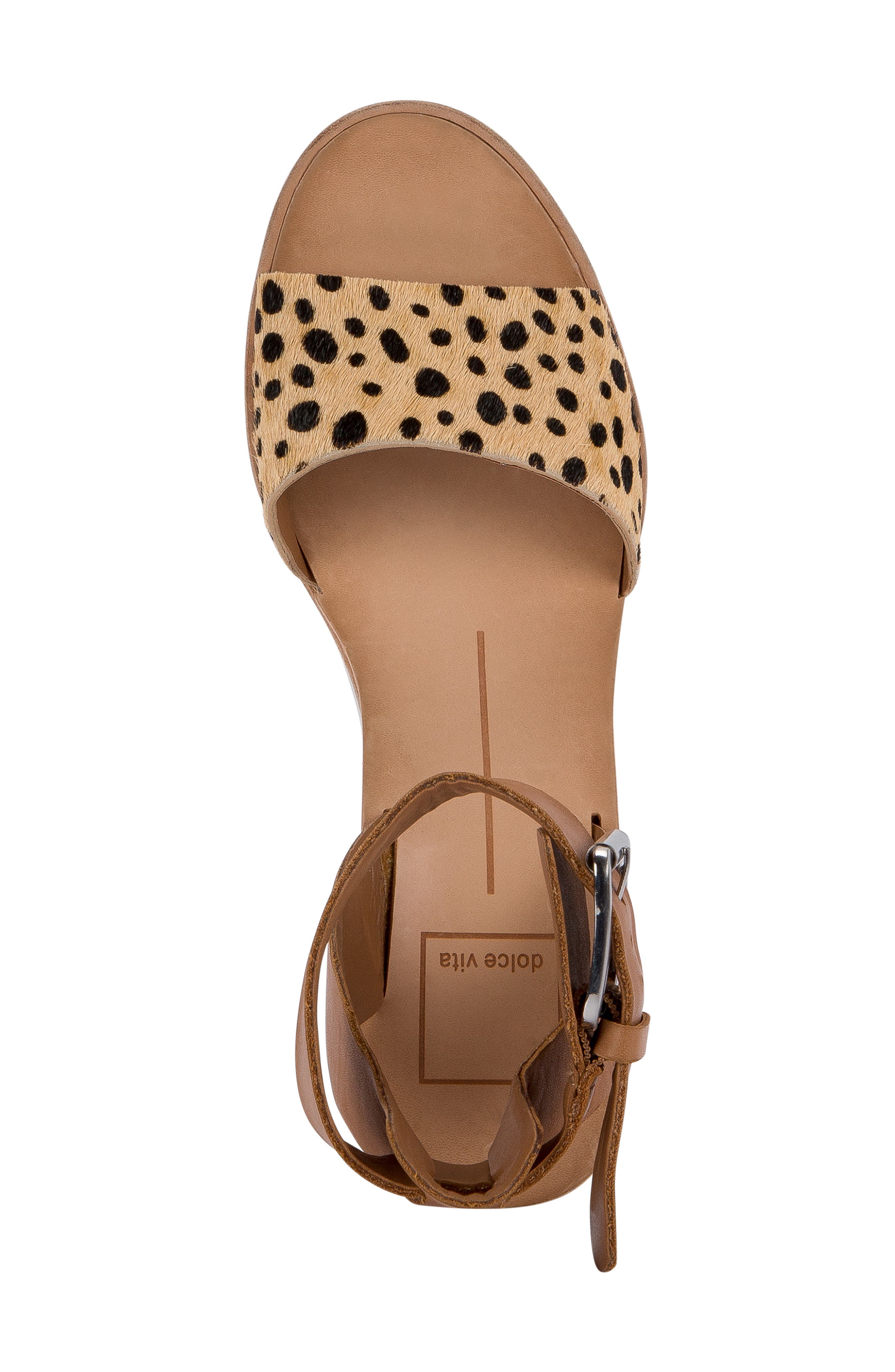 Melika Wedge Sandal, Alternate, color, LEOPARD PRINT CALF HAIR