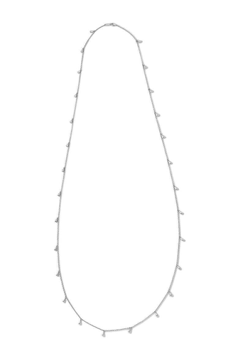 Sterling Silver Classico Long Rose Petal Necklace, Alternate, color, SILVER