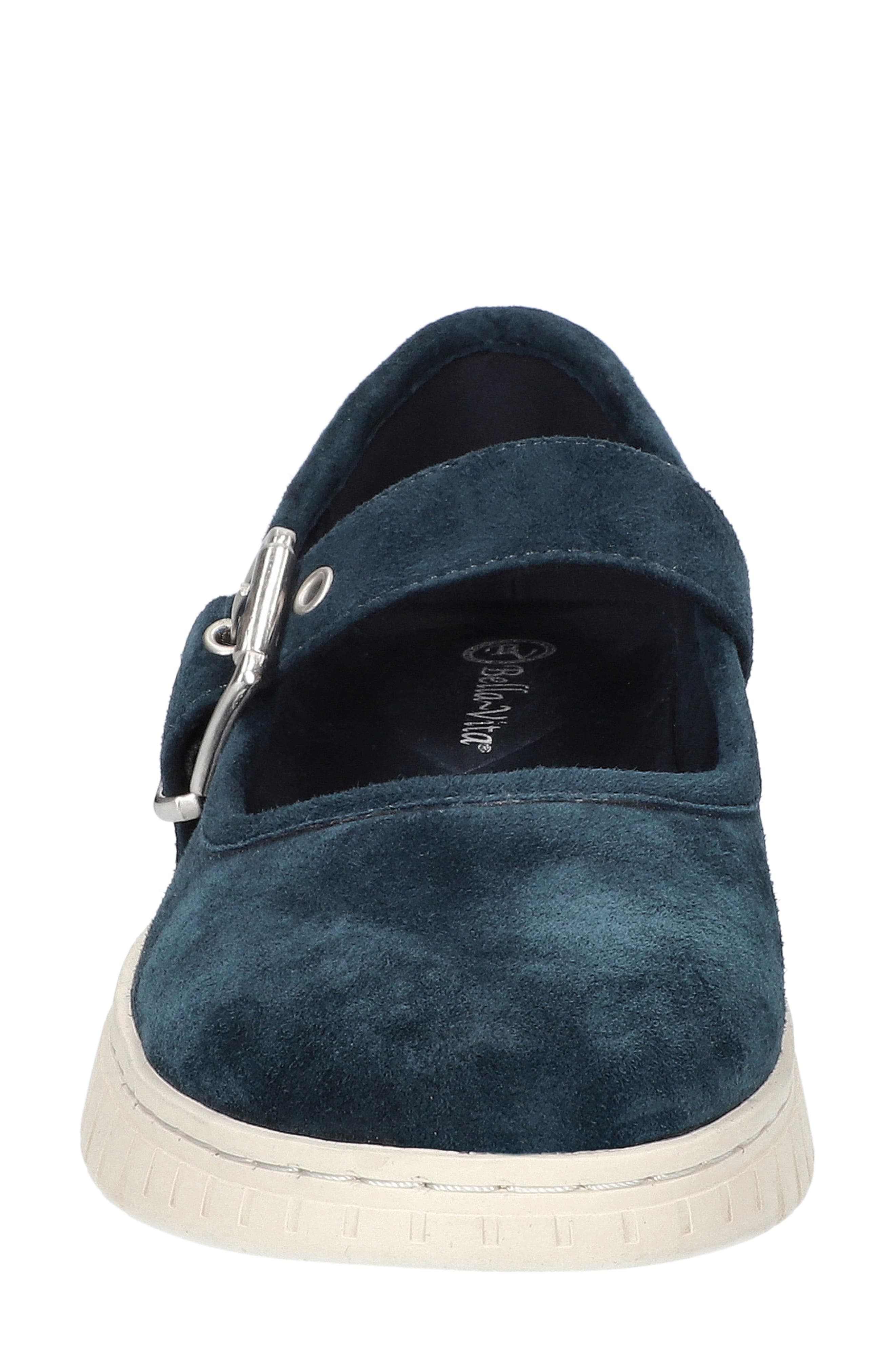 Bella Vita Astro Mary Jane Flat, Alternate, color, Navy Kidsuede Leather