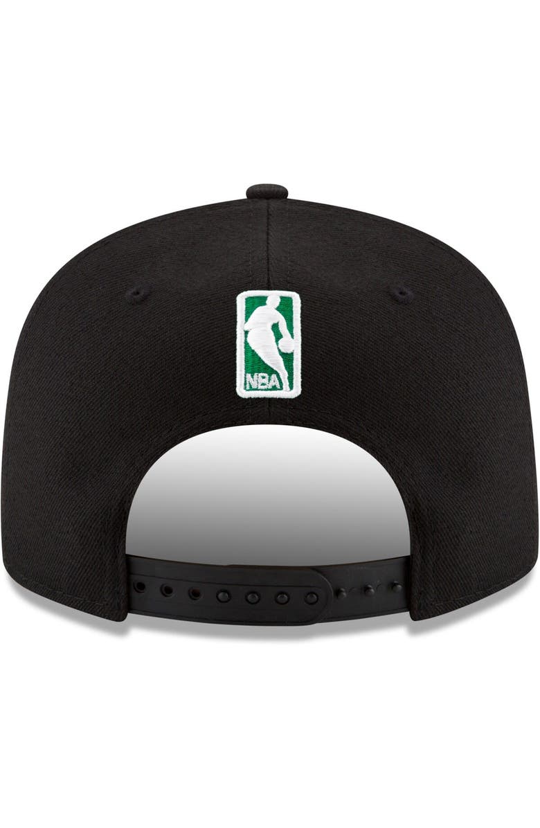 New Era Men's New Era Black Boston Celtics Official Team Color 9FIFTY Snapback Hat, Alternate, color, Black