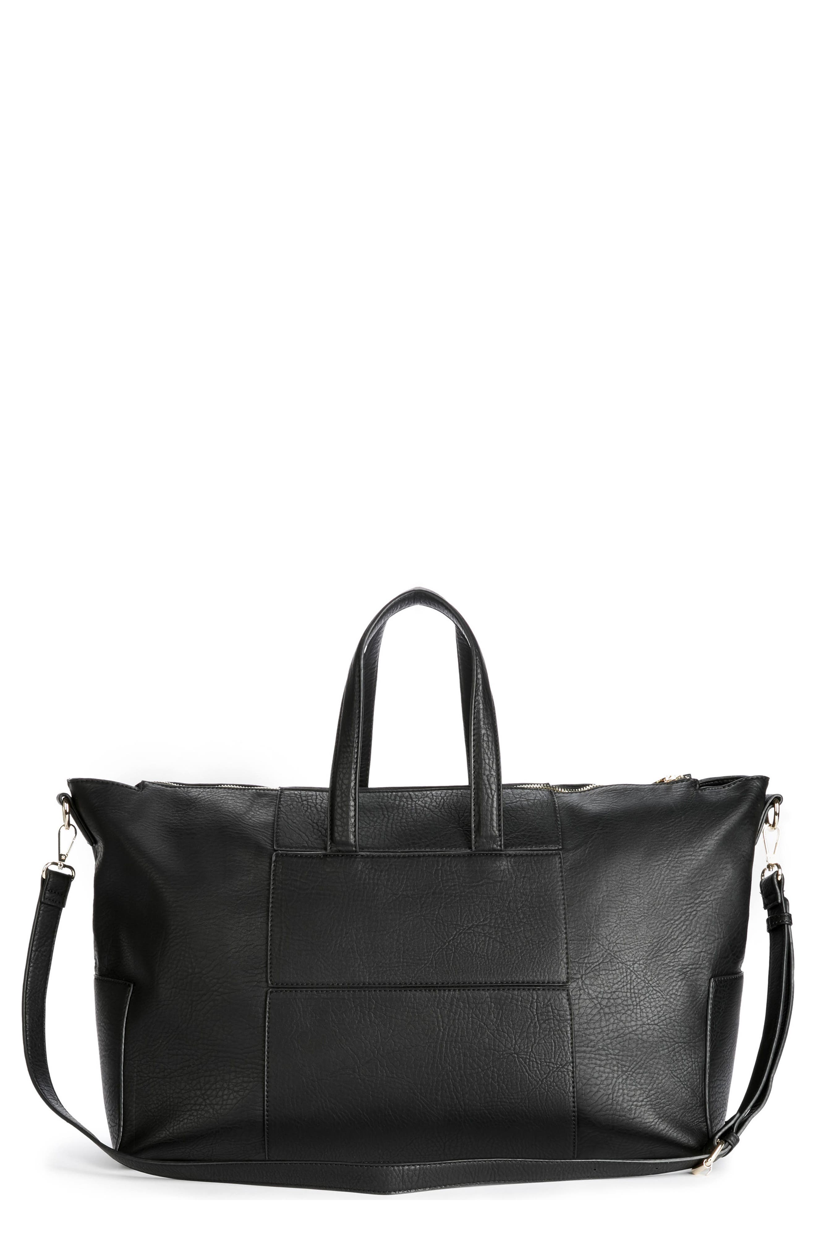 Sole Society Cory Faux Leather Travel Tote, Main, color, 