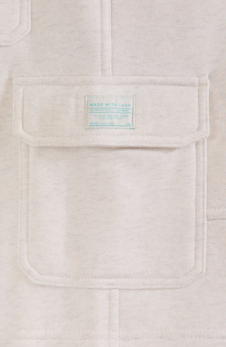 Scotch & Soda Kids' Fleece Cargo Shorts, Alternate, color, Ivory Heather