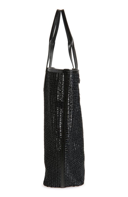 Dolce & Gabbana Dolce&gabbana Adamo Woven Mesh & Leather Shopper In Black/black
