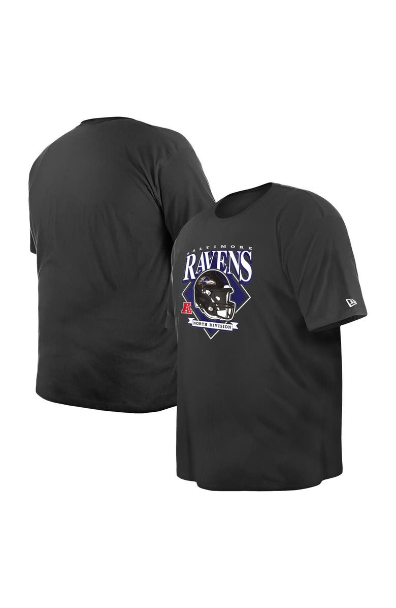 New Era Men's New Era Black Baltimore Ravens Big & Tall Helmet T-Shirt, Alternate, color,