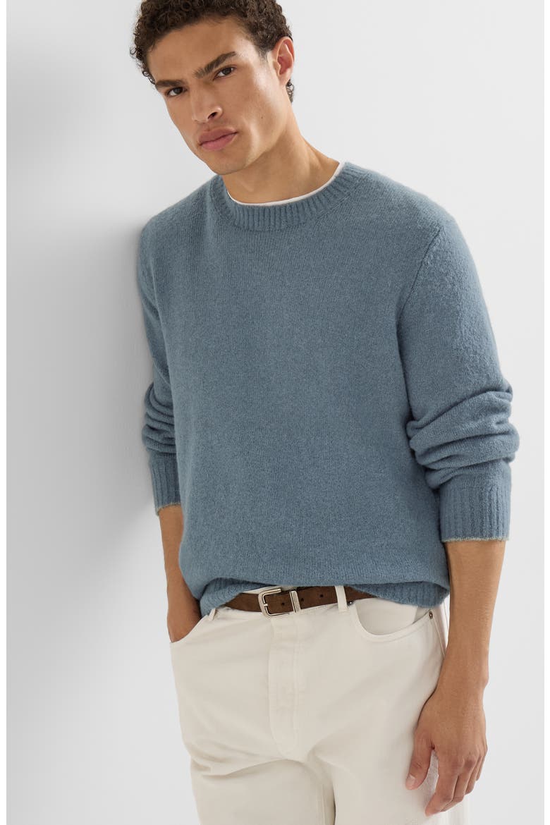 Alpaca, cashmere and wool sweater, Alternate, color, Cerulean