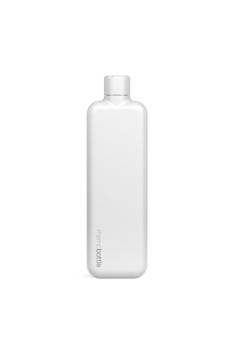 Slim Memobottle - Stainless Steel, Main, color, White