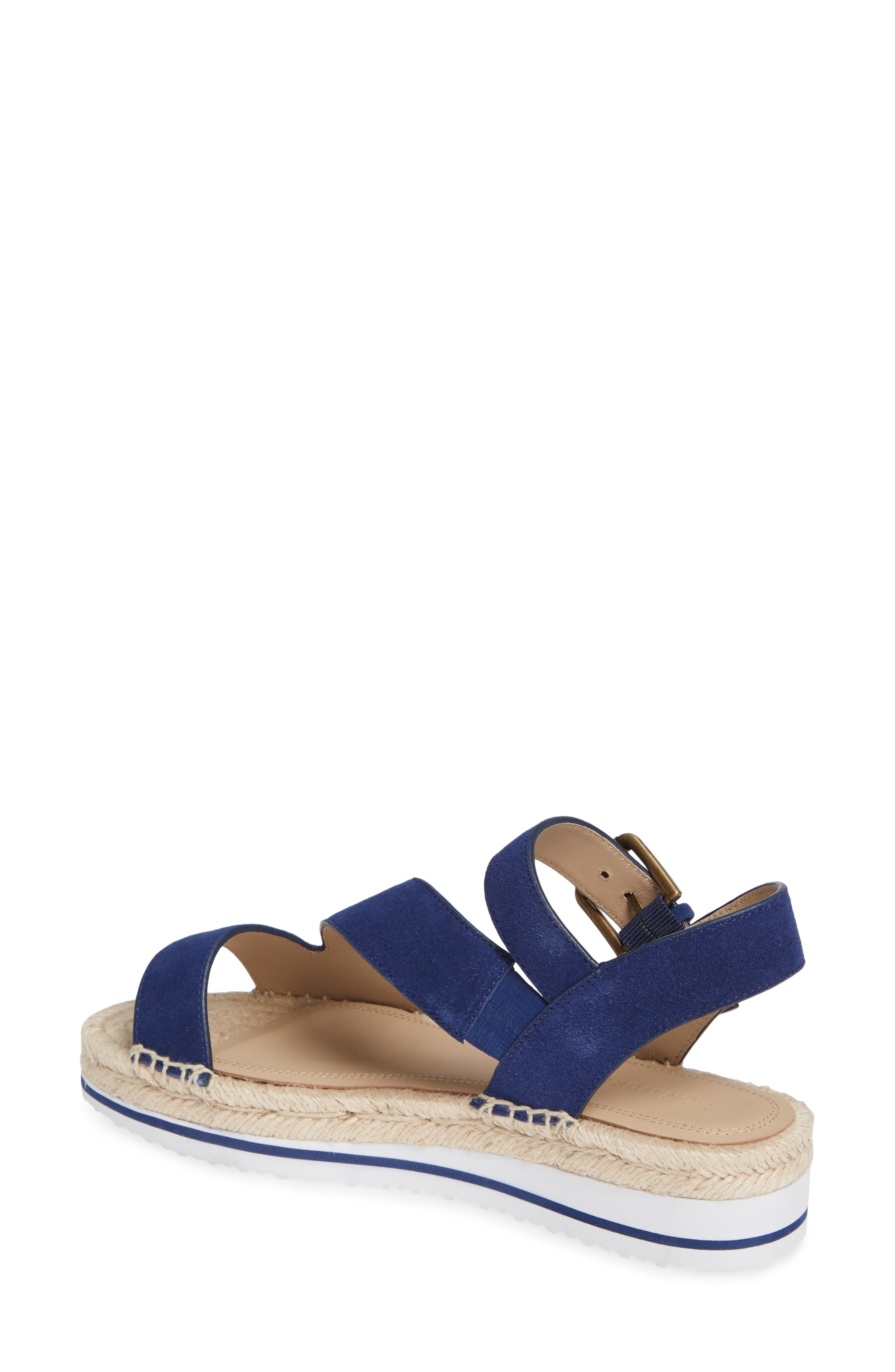 Areanna Strappy Espadrille Sandal, Alternate, color, COBALT SUEDE