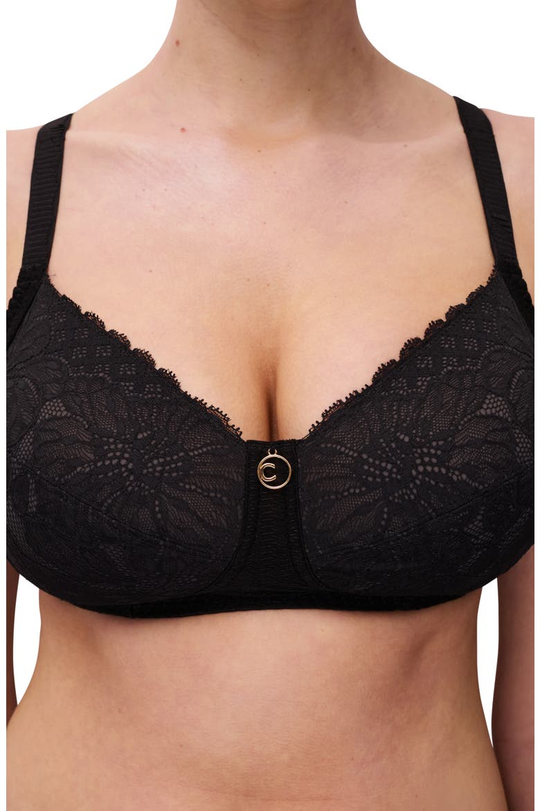 Sublime Lace Wireless Bra, Alternate, color, BLACK