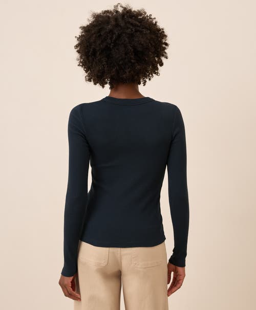 Pact Perfect Rib Long Sleeve Tee In Black