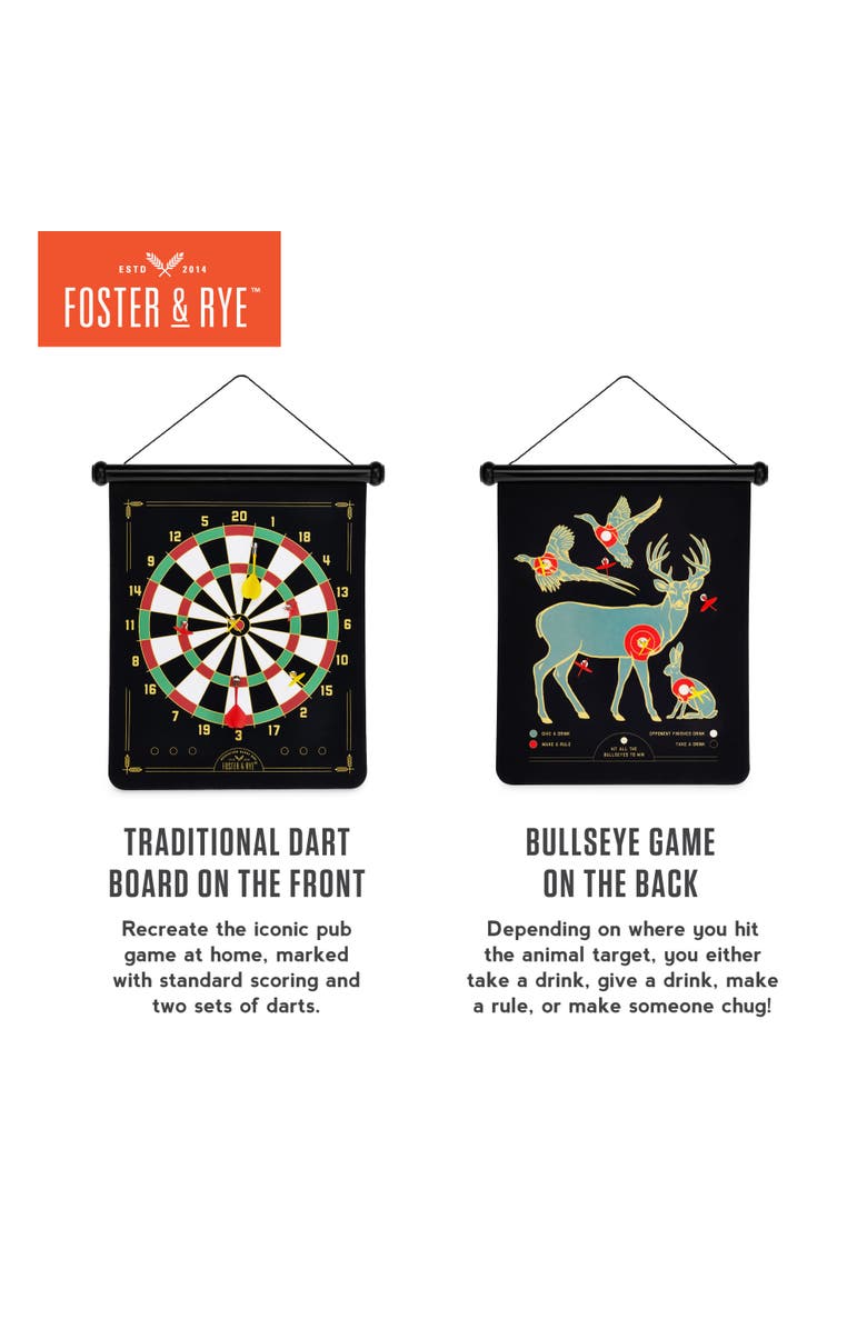 Foster & Rye Magnetic Dart Board, Alternate, color, Black