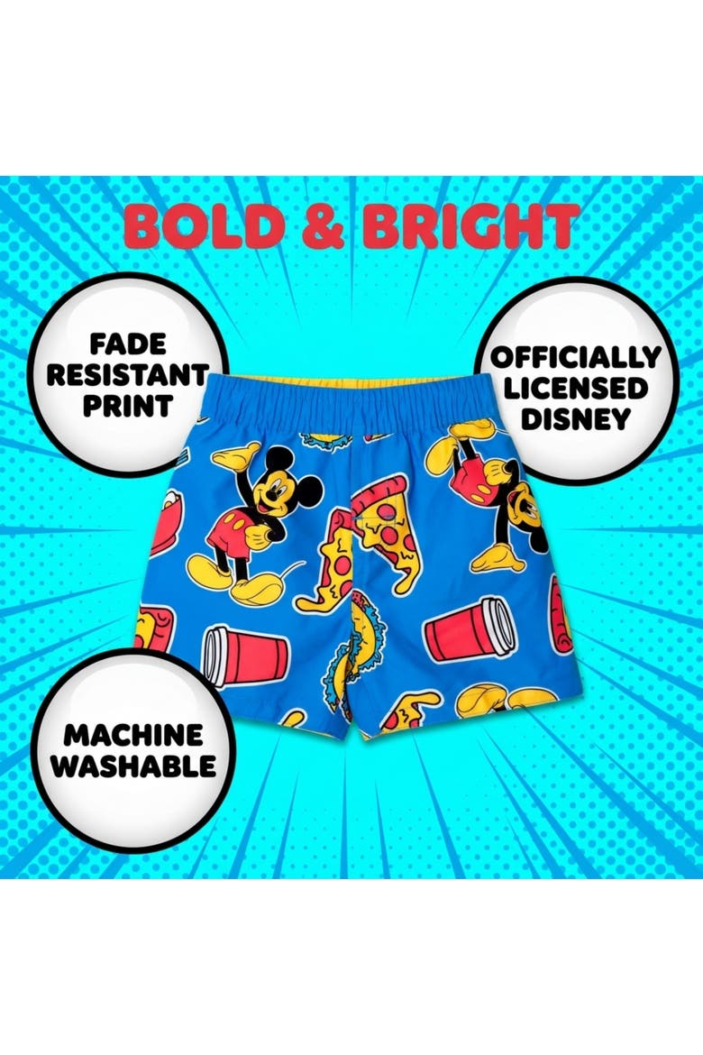 Mickey Mouse UPF 50+ Swimwear Swim Trunks, Alternate, color, Royal Blue Mickey