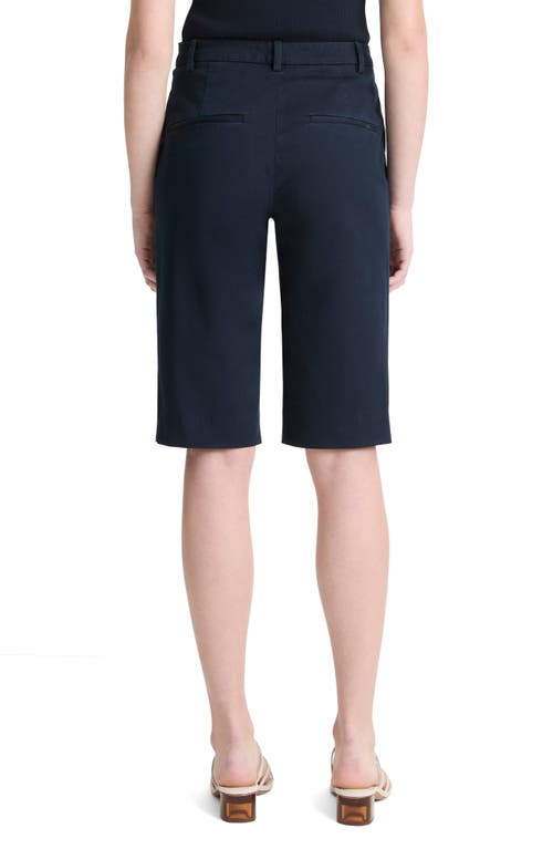 Vince Stretch Cotton Bermuda Chino Shorts In Coastal