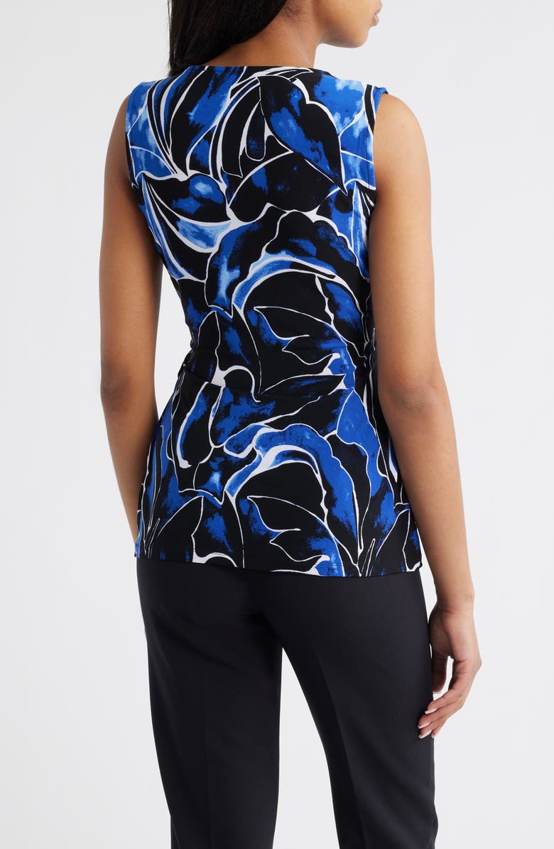 Anne Klein Sleeveless Print Wrap Top, Alternate, color,