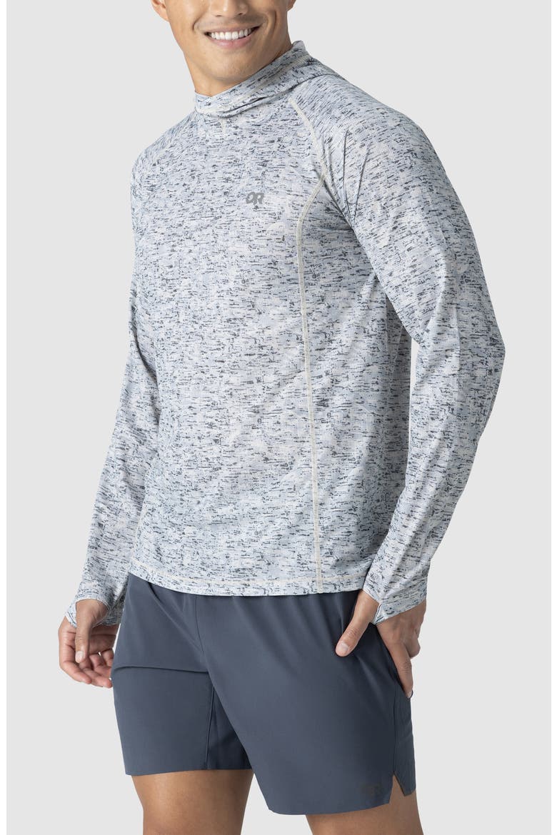 Echo Recycled Polyester Hoodie, Alternate, color, OYSTER TRAVERSE PRINT