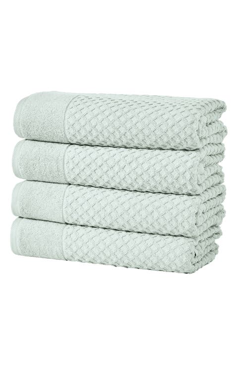 Diamond Waffle Texture 4-Pack Bath Towel Set