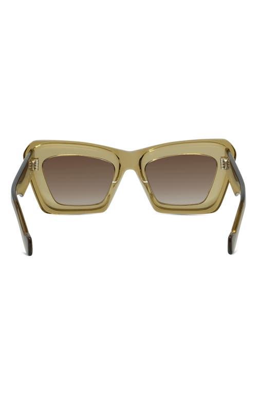 Loewe Chunky Anagram 46mm Rectangular Sunglasses In Gold