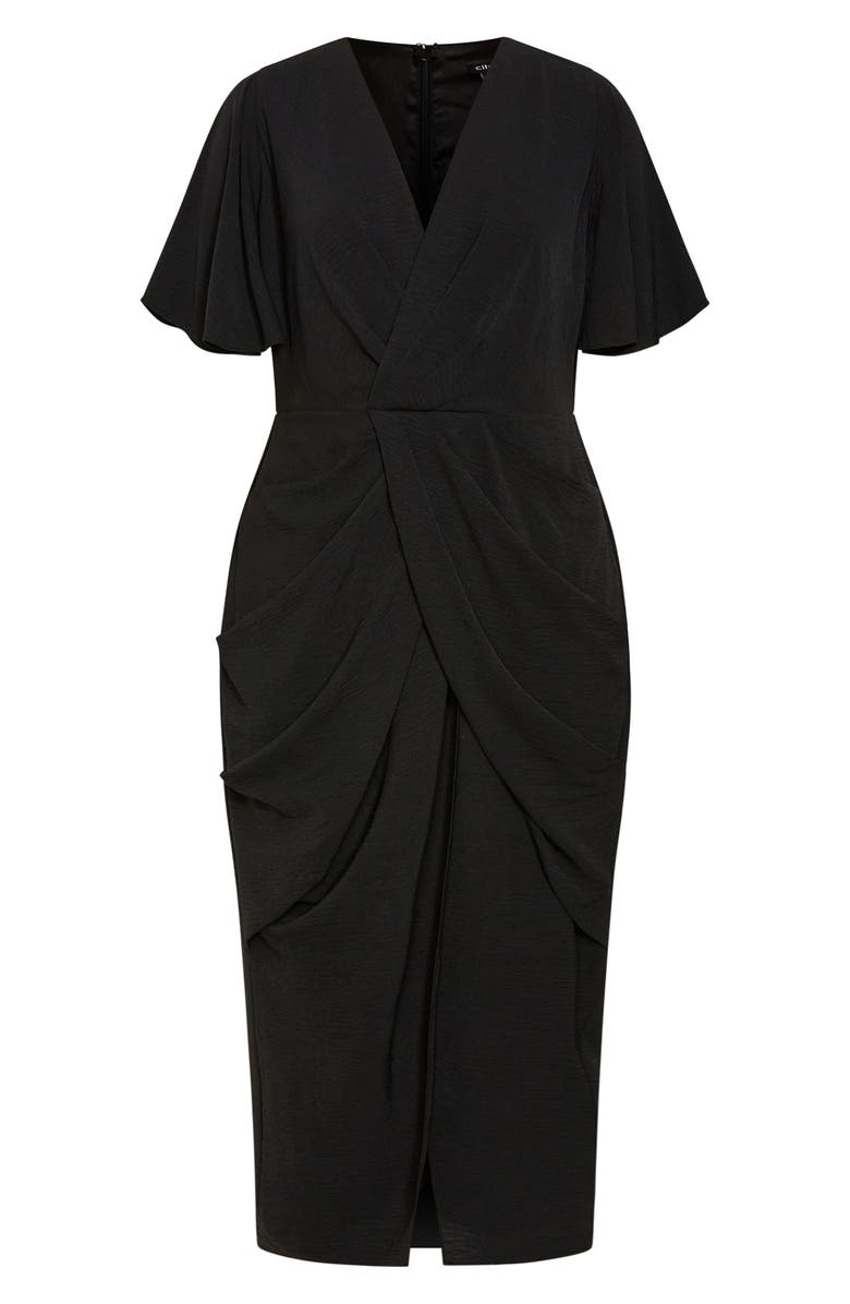 City Chic Braelynn High-Low Maxi Dress, Alternate, color, Black