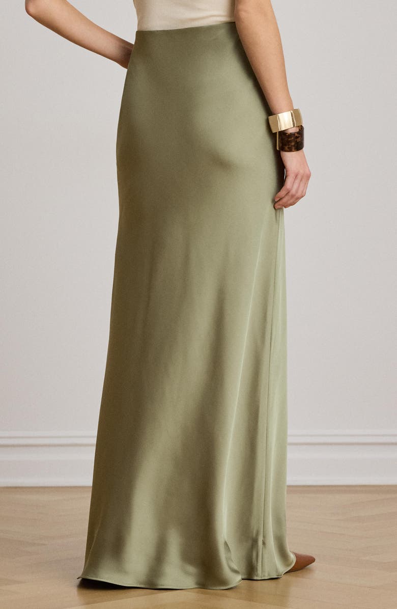 Lauren Ralph Lauren Satin Maxi Skirt, Alternate, color, Light Agave Green