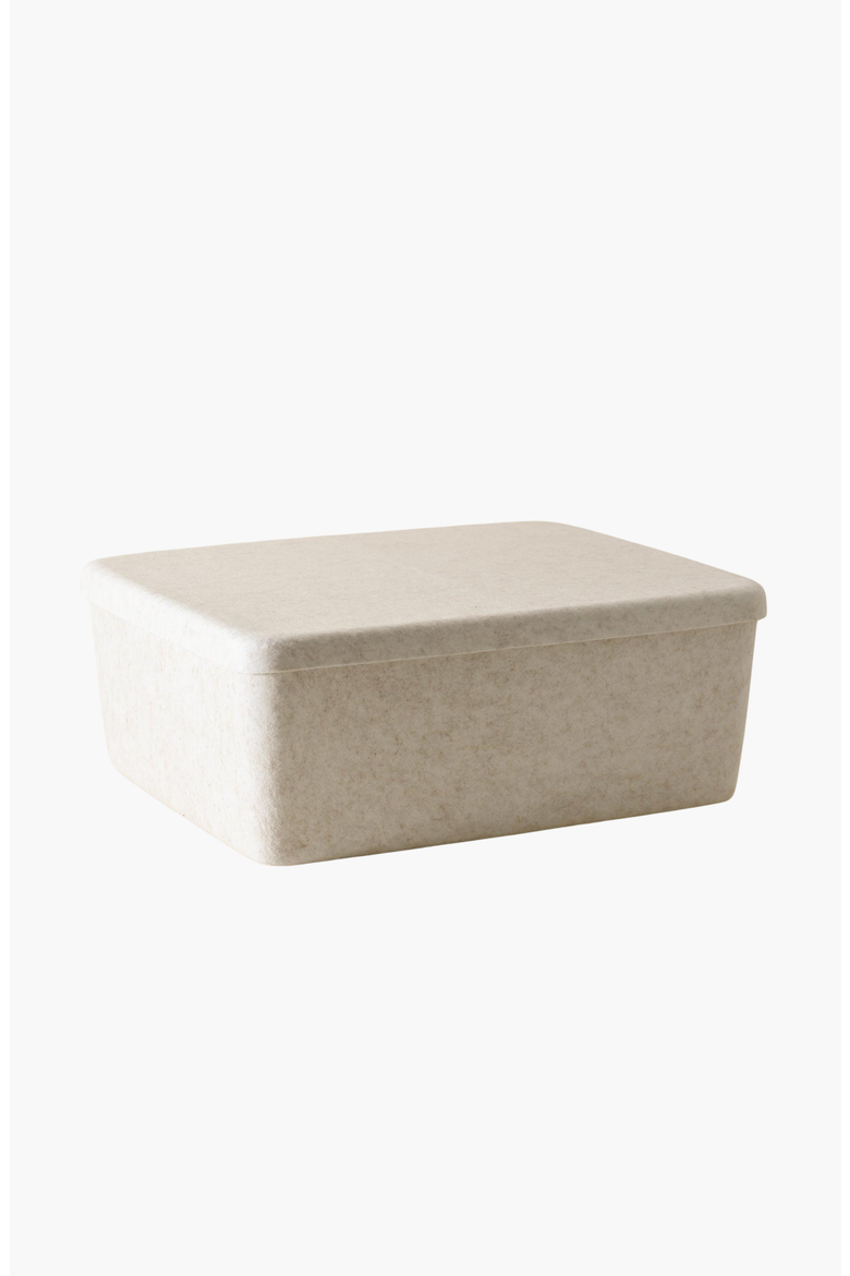 The Sculpted Bin - Large with Lid, Main, color, Stone - Set of 3