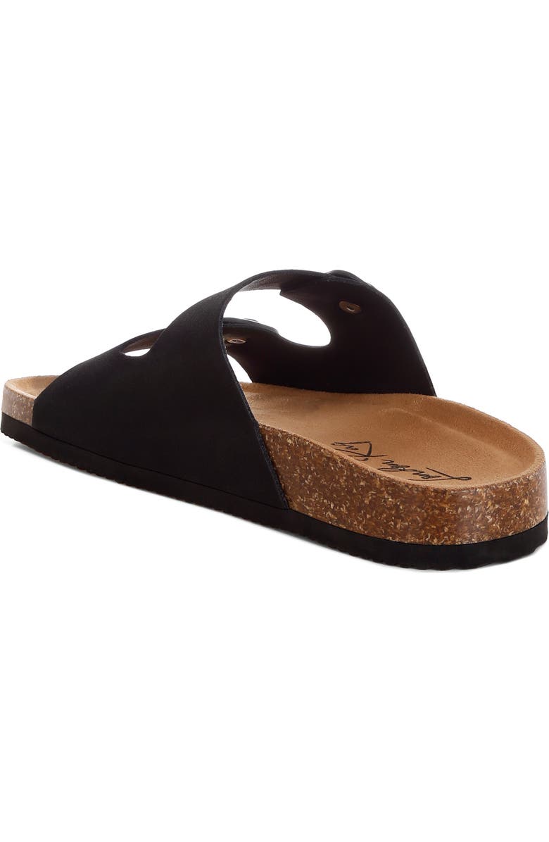 LONDON RAG Gloriosa Double Strap Slide Sandal, Alternate, color, Black