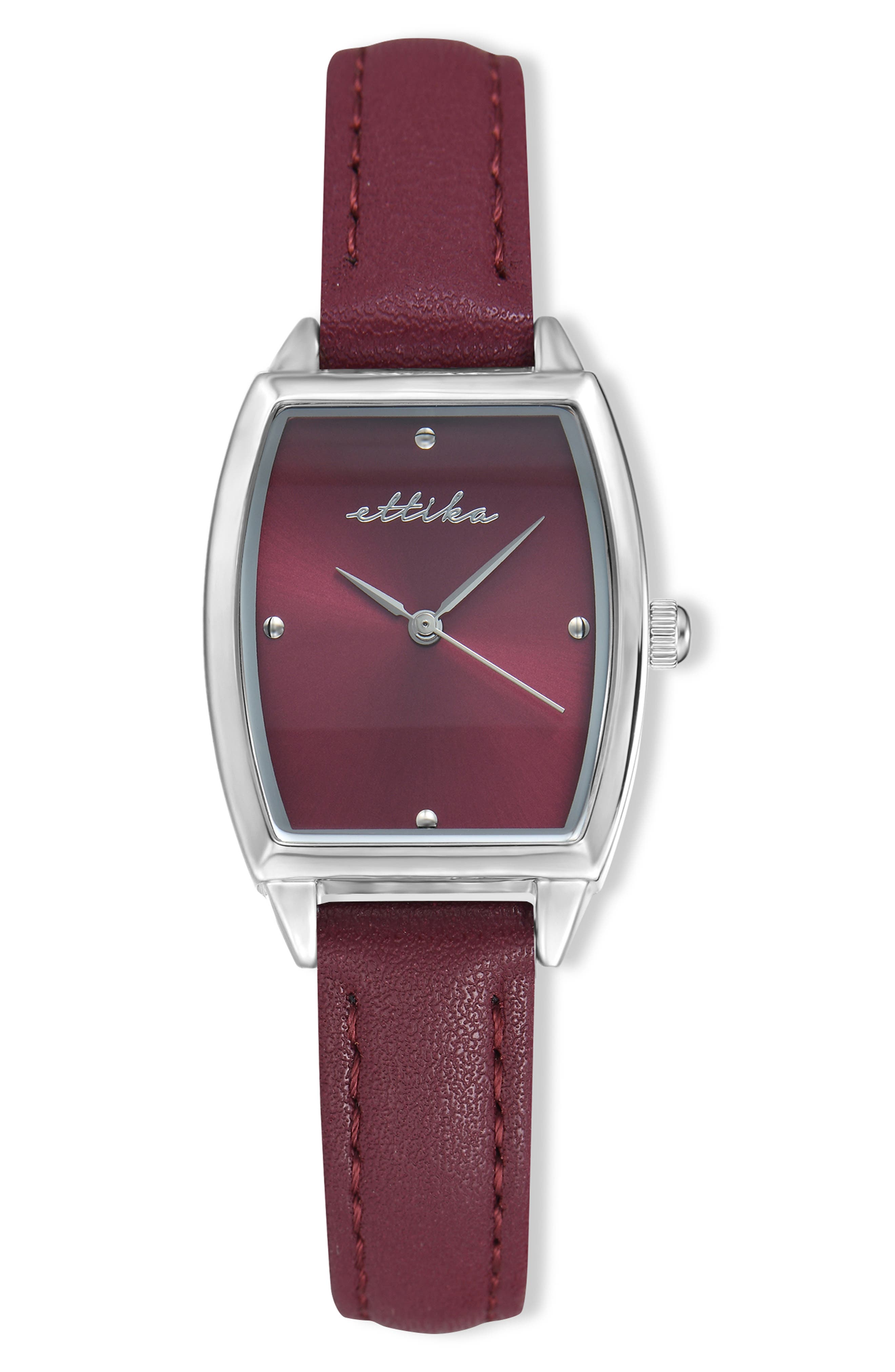 Classic Leather Strap Watch