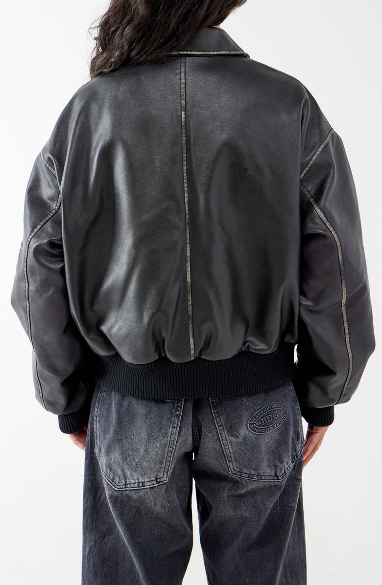 BDG Urban Outfitters Perrie Oversize Faux Leather Bomber Jacket, Alternate, color, 