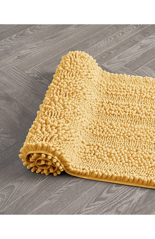 Laura Ashley Chenille Set Of 2 Bath Rugs In Yellow