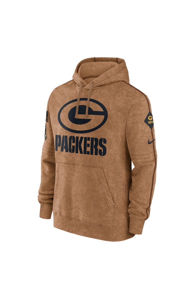 Nike Men's Nike  Brown Green Bay Packers 2023 Salute To Service Club Pullover Hoodie, Alternate, color, 