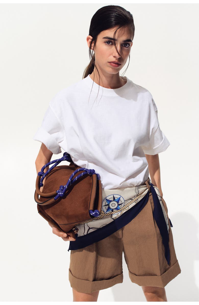 H&M Scarf-detail Shorts, Alternate, color, 