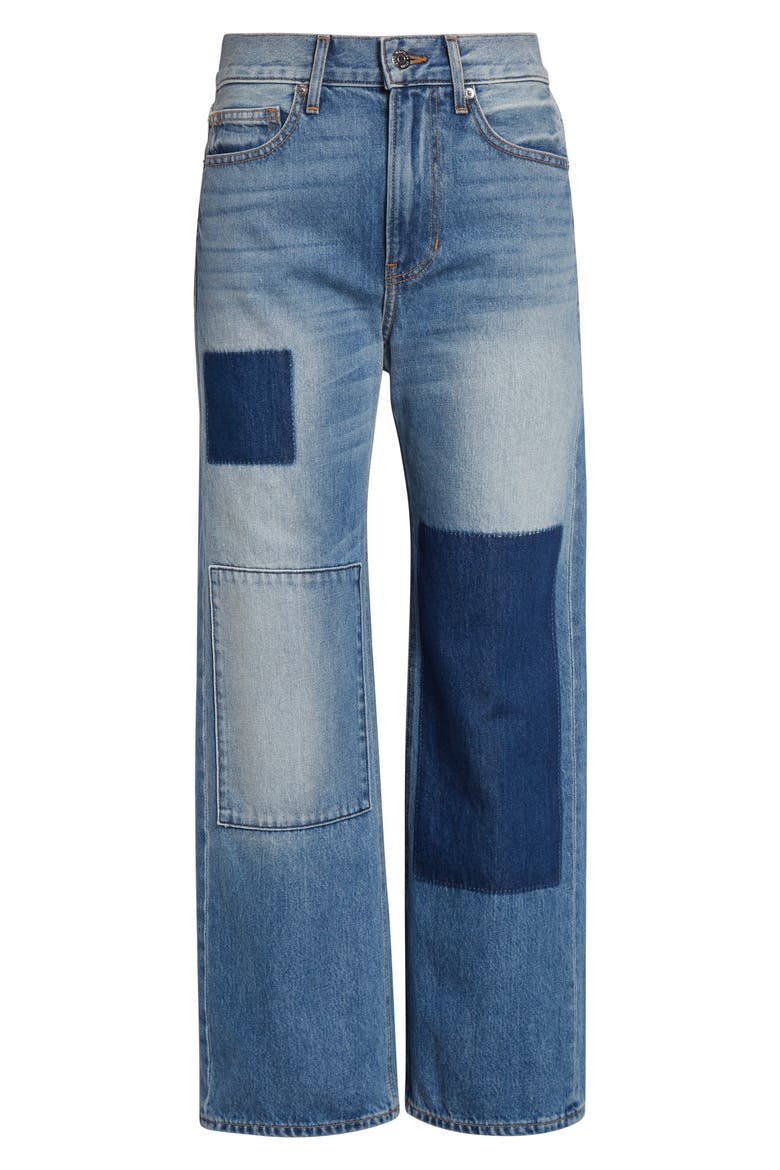 Dylan Patchwork Straight Leg Jeans, Alternate, color, TIME LAPSE