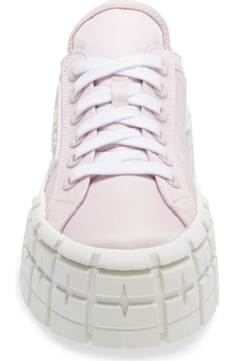 Prada Double Wheel Platform Sneaker, Alternate, color, Alabastro
