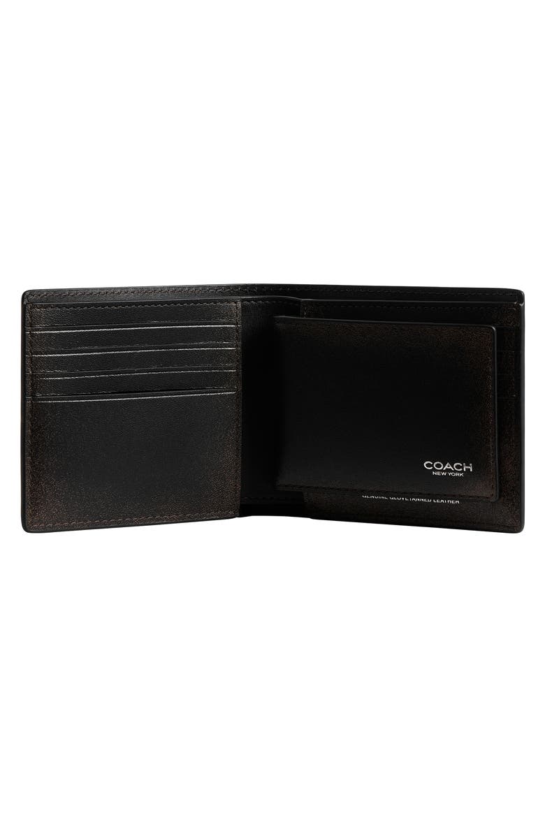 3-in-1 Loved Leather Bifold Wallet, Alternate, color, BLACK/LIGHT TAN