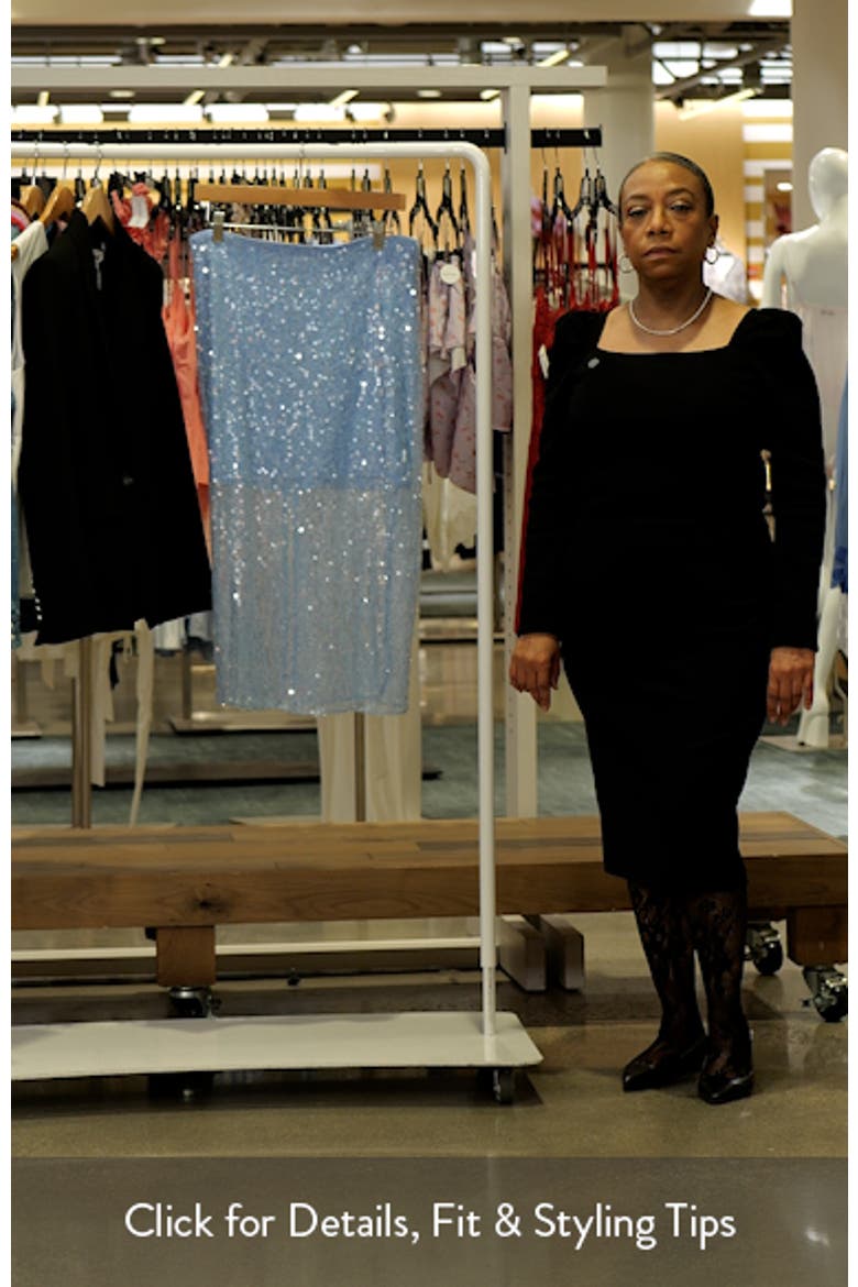 Allora Sequin Mesh Midi Skirt video
