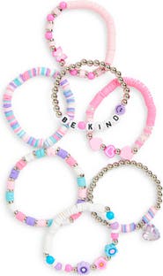 Capelli New York Kids' Be Kind Assorted 7-Pack Stretch Bracelets
