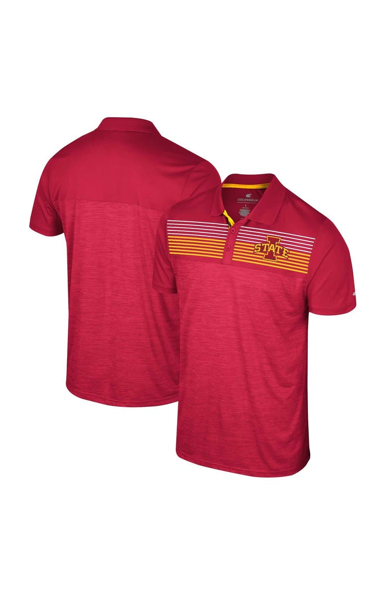 COLOSSEUM Men's Colosseum Cardinal Iowa State Cyclones Langmore Polo, Alternate, color, 
