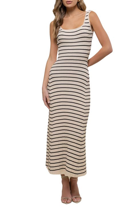 Stripe Knit Maxi Dress