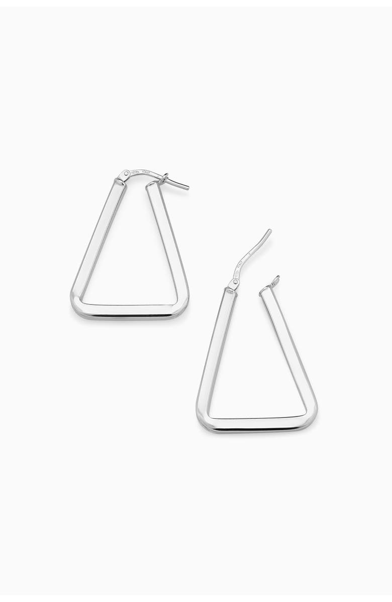 Oradina Trinity Hoops in Sterling Silver, Alternate, color, Silver