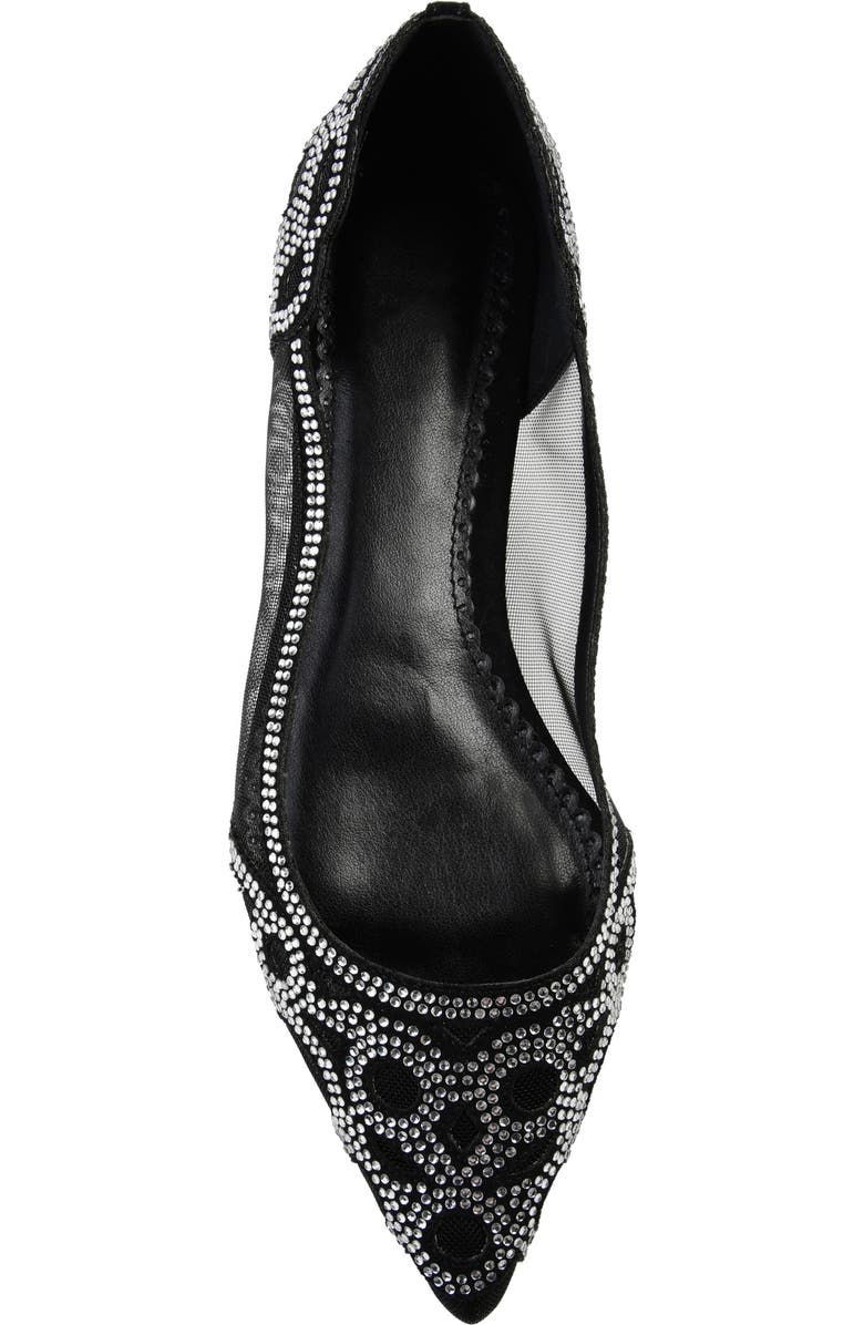 Journee Collection Batavia Rhinestone Flat, Alternate, color, Black