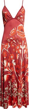 Johanna Ortiz Sendero de Astromelias Floral Jersey Maxi Dress