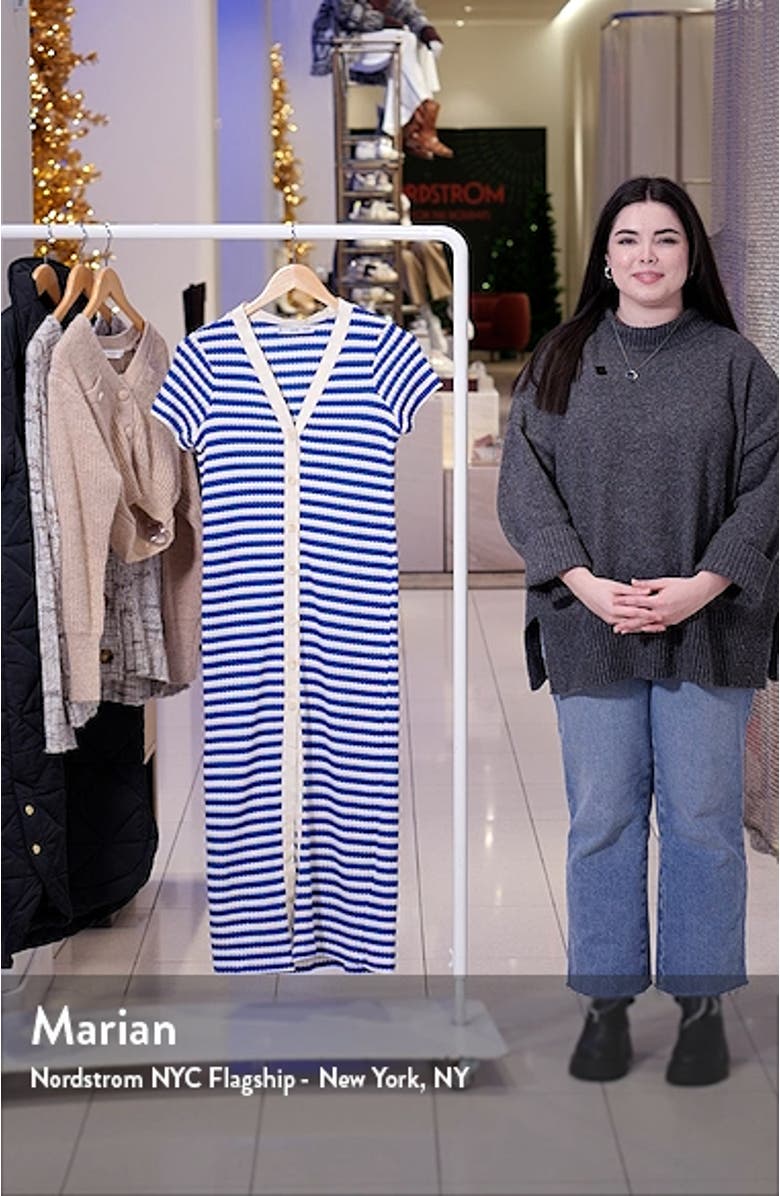 Stripe Jersey Sweater Dress, sales video thumbnail