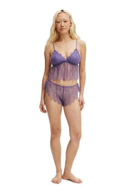COTTON ON BODY EYELASH LACE LONGLINE BRALETTE 