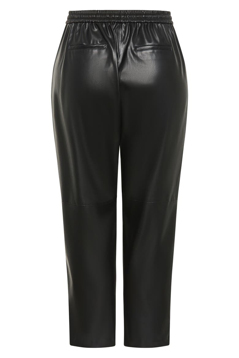 Mia Faux Leather Pants, Alternate, color, BLACK