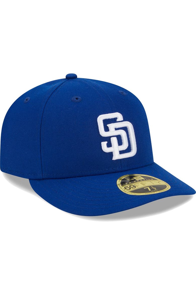 Men's New Era  Royal San Diego Padres White Logo Low Profile 59FIFTY Fitted Hat, Alternate, color, Royal