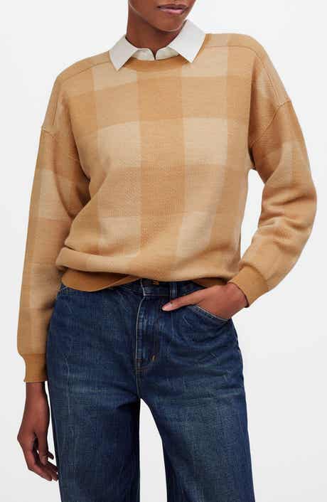 Madewell Plaid Merino Wool Pullover Sweater