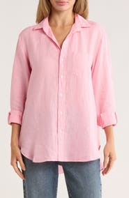 Frank & Eileen Joedy Boyfriend Linen Button-Up Shirt