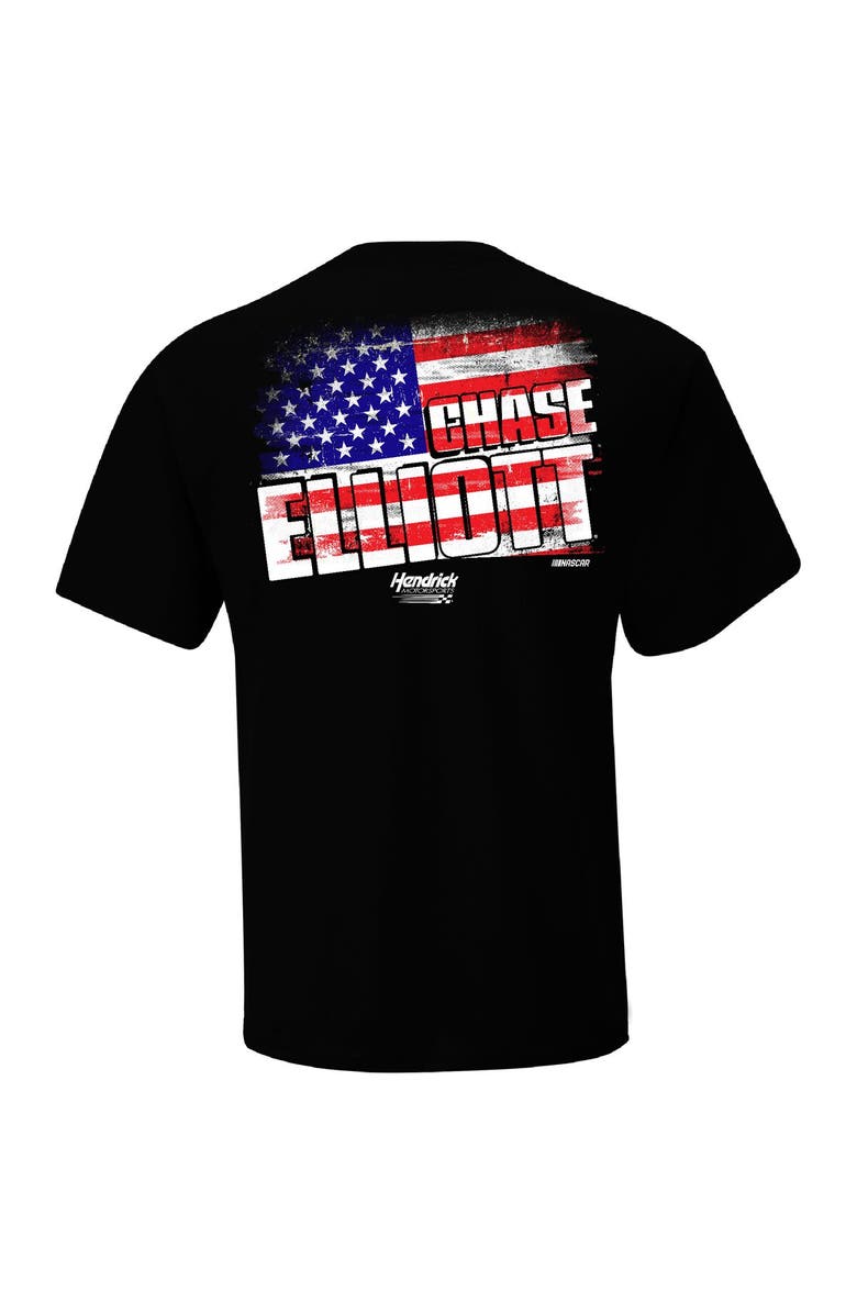 HENDRICK MOTORSPORTS TEAM COLLECTION Men's Hendrick Motorsports Team Collection Black Chase Elliott Flag T-Shirt, Alternate, color,