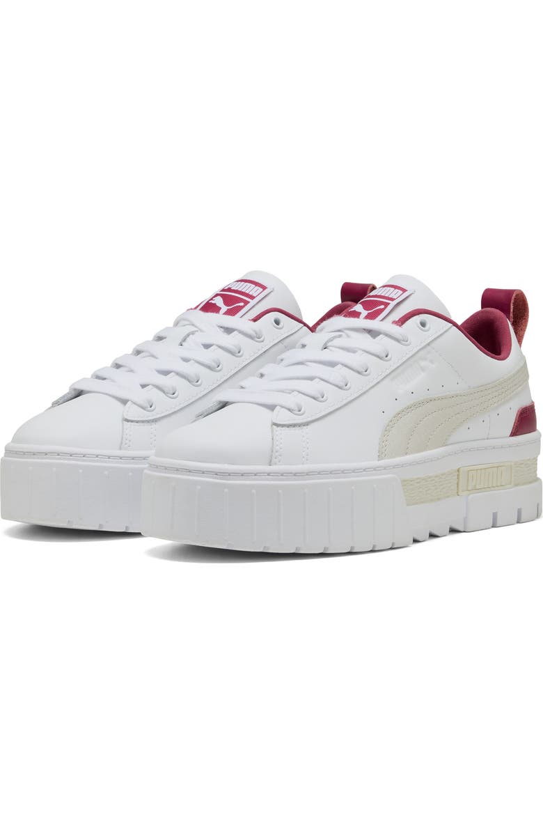 PUMA Mayze Classic Platform Sneaker, Main, color, Puma White-Port